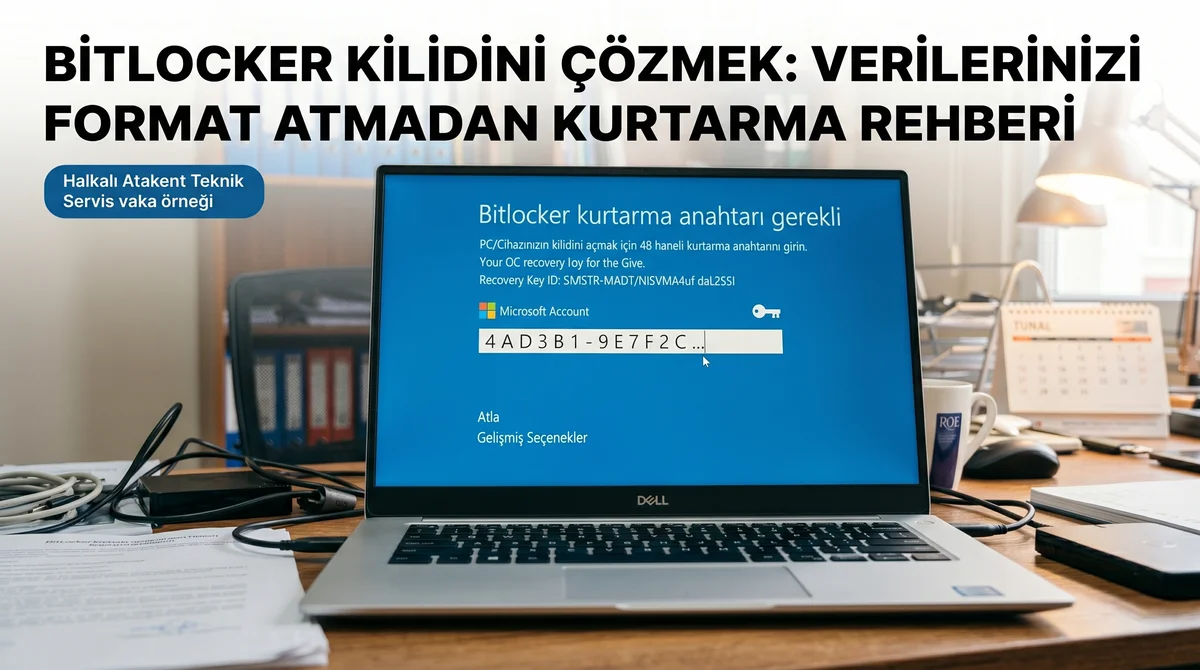 Microsoft hesabında BitLocker kurtarma anahtarı kontrolü