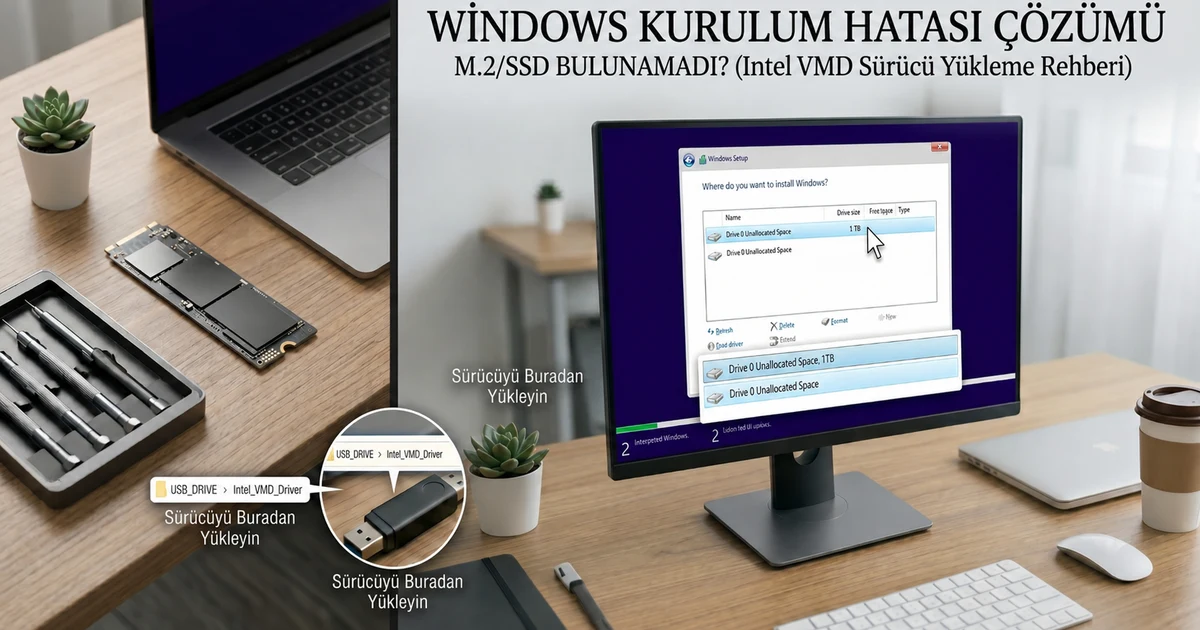 Intel VMD Driver İndir: Format Ekranında Disk Görünmüyor Sorunu ve Çözümü