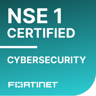 Fortinet NSE 1 Certified in Cybersecurity sertifikası