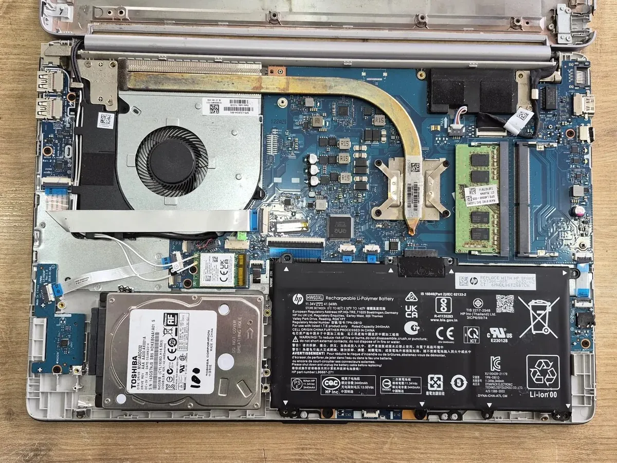 HDD bulunan laptopta SSD ve RAM yükseltme öncesi donanım kontrolü